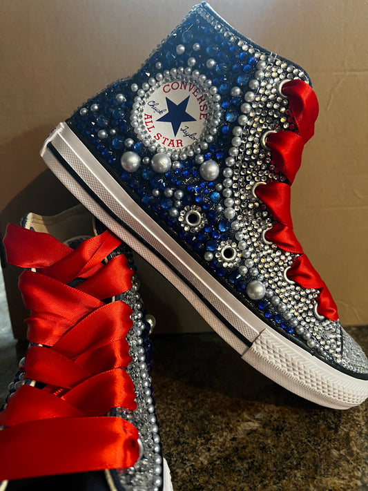 Bedazzled Bling Custom High Top Converse (KIDS)